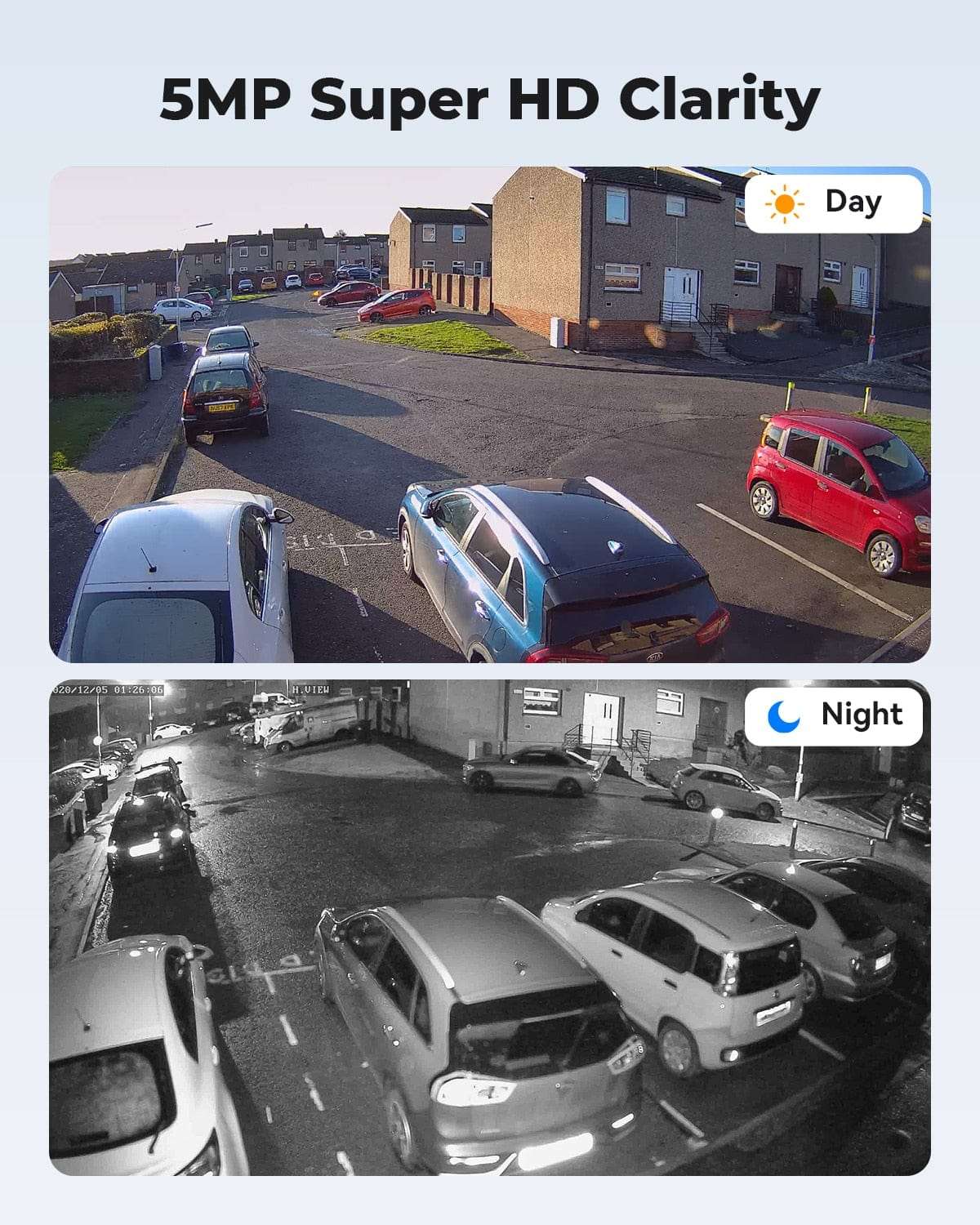 H.View 5Mp Ip Camera Ai Face Detection Security Cameras  