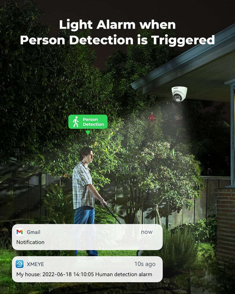 H.View 5Mp Ip Camera Ai Face Detection Security Cameras  