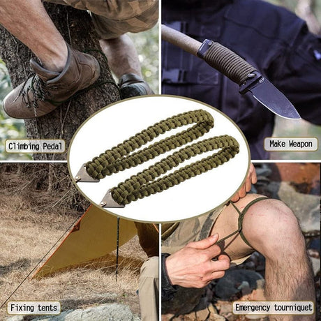 Hand Saw Portable Pocket Chain Saw Paracord Handle Emergency Survival survival  