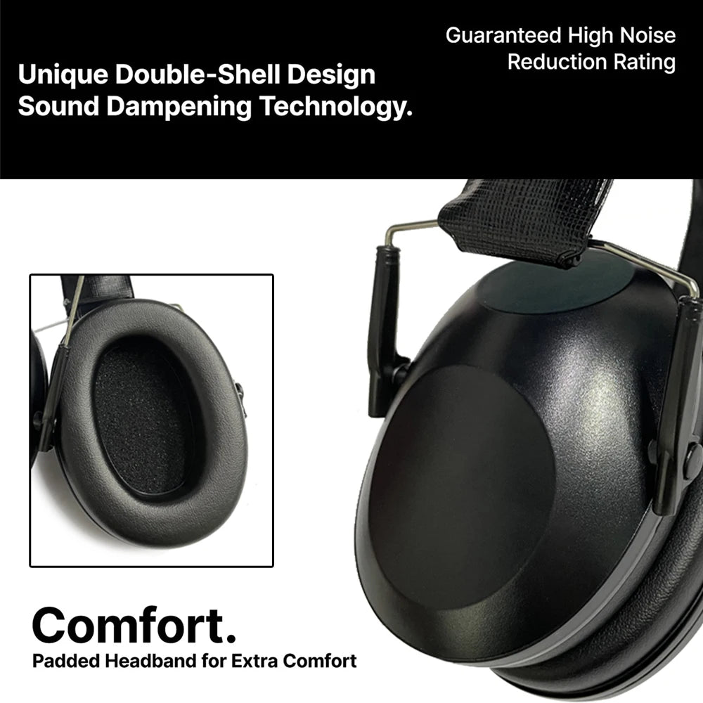 Hearing Protection Pro-Grade Soundproof Ear Muffs Hi-Vis & Safety  