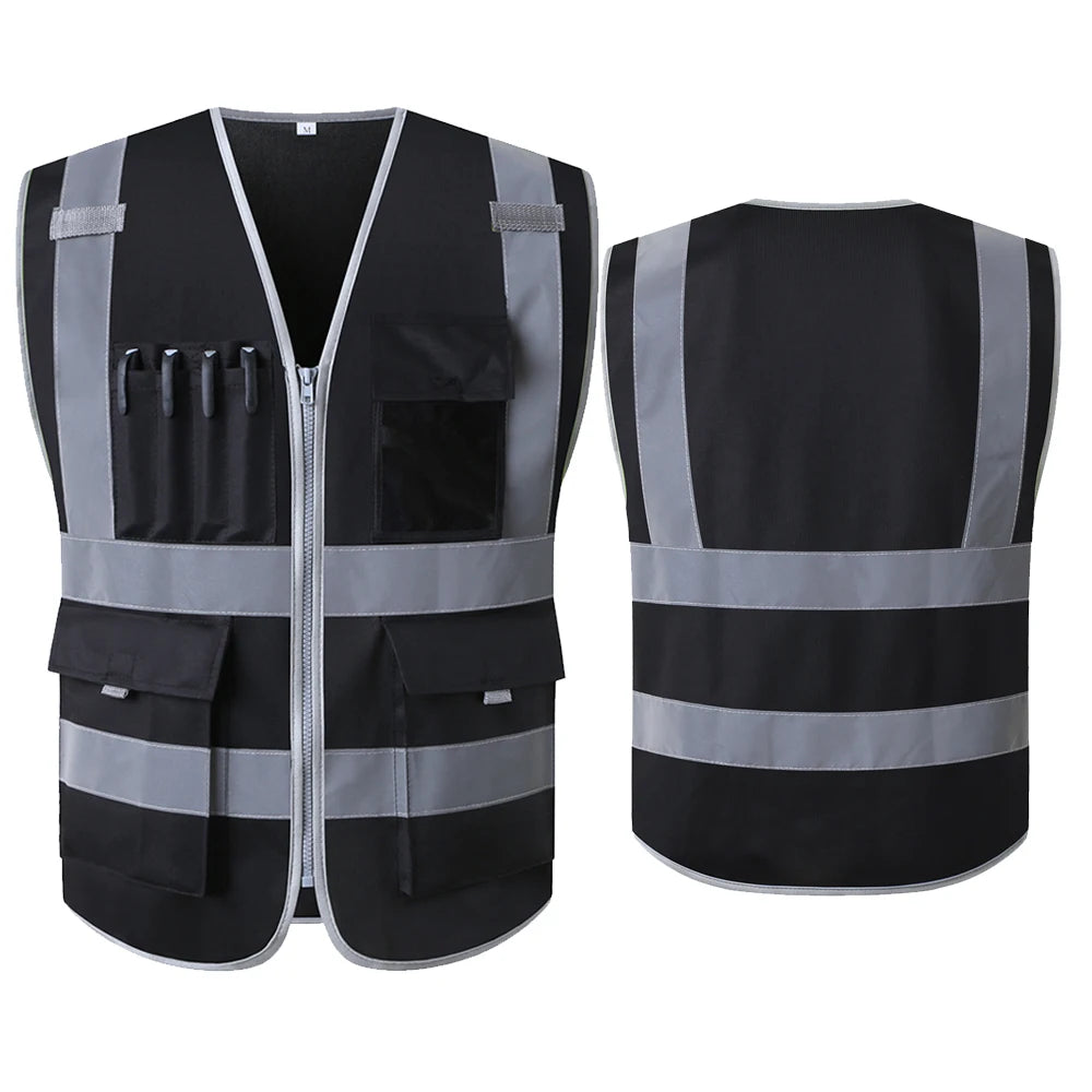 Hi Vis Multi-Pocket Safety Vest FIFO Work security safety  