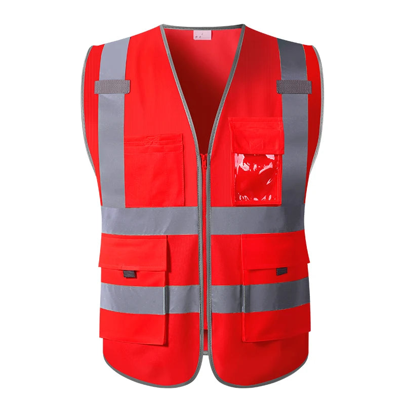 Hi Vis Multi-Pocket Safety Vest FIFO Work security safety  
