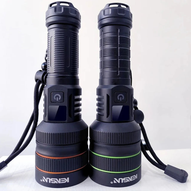 High Power LED Flashlight USB Rechargeable Powerful Tactical Torch Optics  