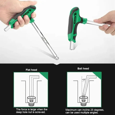 LAOA T-shaped Flat Head Hexagon Screwdriver Wrench tools  