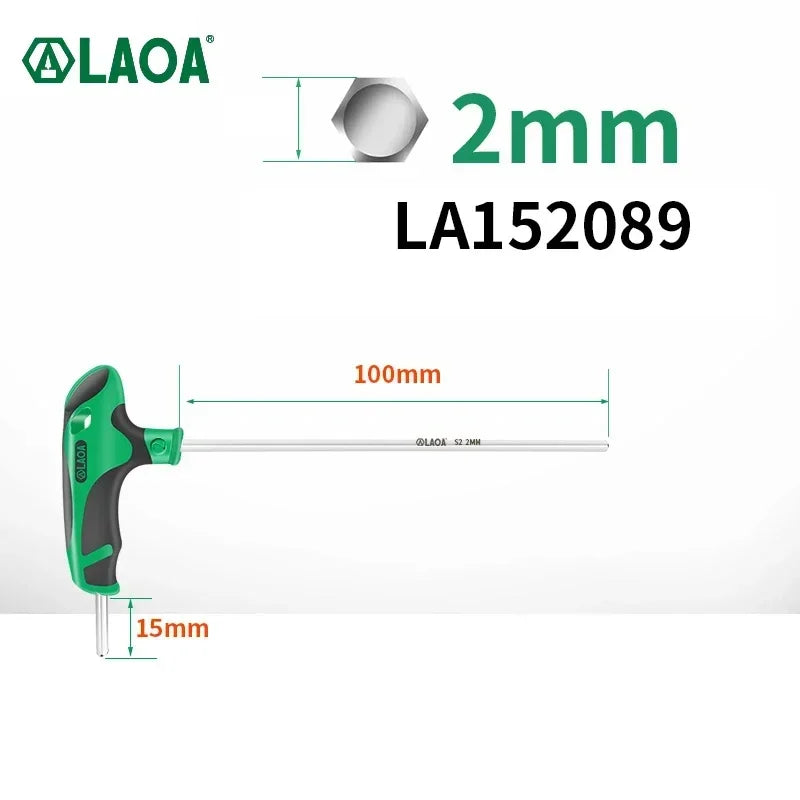 LAOA T-shaped Flat Head Hexagon Screwdriver Wrench tools  