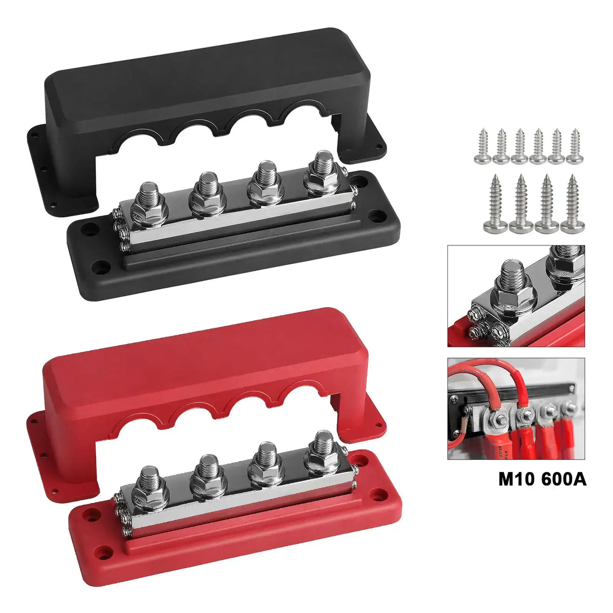 M10 4 Post Heavy Duty 24V 600 Amp Bus Bar electrical supplys  