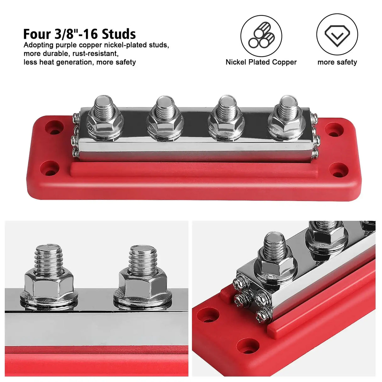 M10 4 Post Heavy Duty 24V 600 Amp Bus Bar electrical supplys  