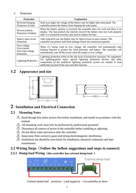 MPPT Hybrid Controller Wind & Solar 1kw 2kw 3kw & Dump Load Resistor Wind & Solar Controllers  