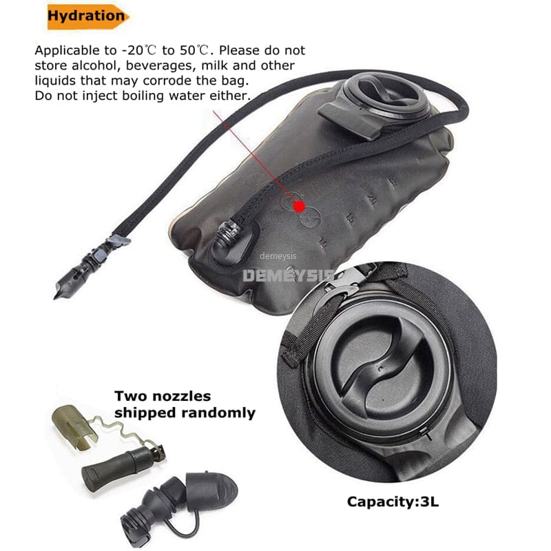 Molle Hydration Day Pack 3ltr TPU Water Bladder hydration backpacks  