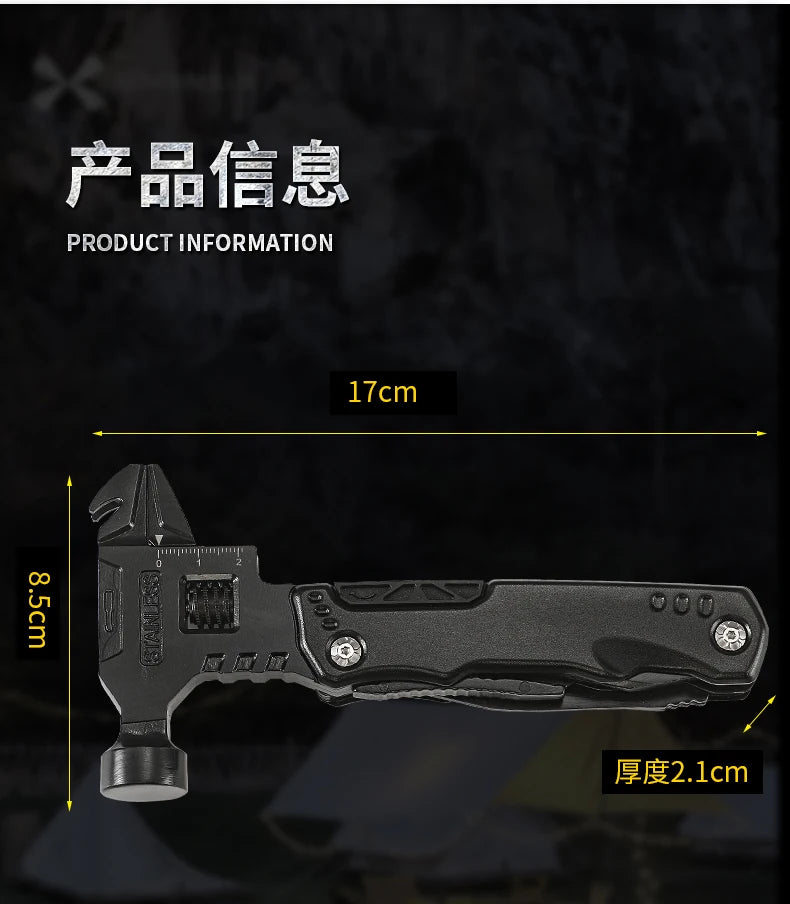 Multitool Pliers  Hammer Adjustable Spanner Stainless Steel Multi-tools  