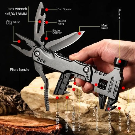 Multitool Pliers  Hammer Adjustable Spanner Stainless Steel Multi-tools  