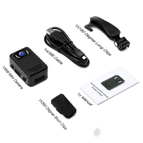 N9 Mini Full HD 1296P Body Mounted Camera Security Cameras  