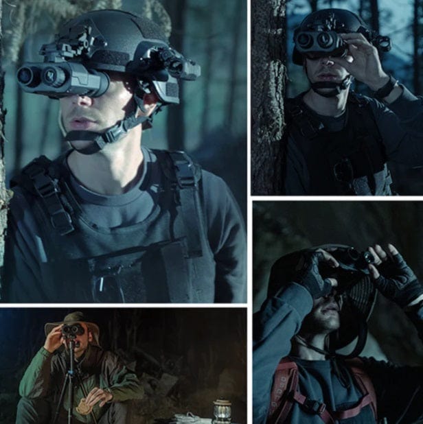 NV8000 Night Vision Google Binoculars Head mountable Infrared Optics  