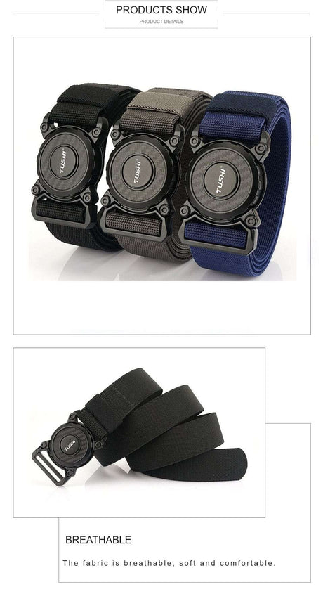 New Rotary Quick Release Metal Buckle Belts tacticle clothing  