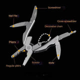 Pocket Multitool Pliers Knife Screwdriver Stainless Steel survival  