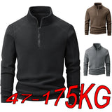 Polar Fleece Stand-up Collar Half-zipper L-9XL Large Size Outdoor Shirts & Tops  