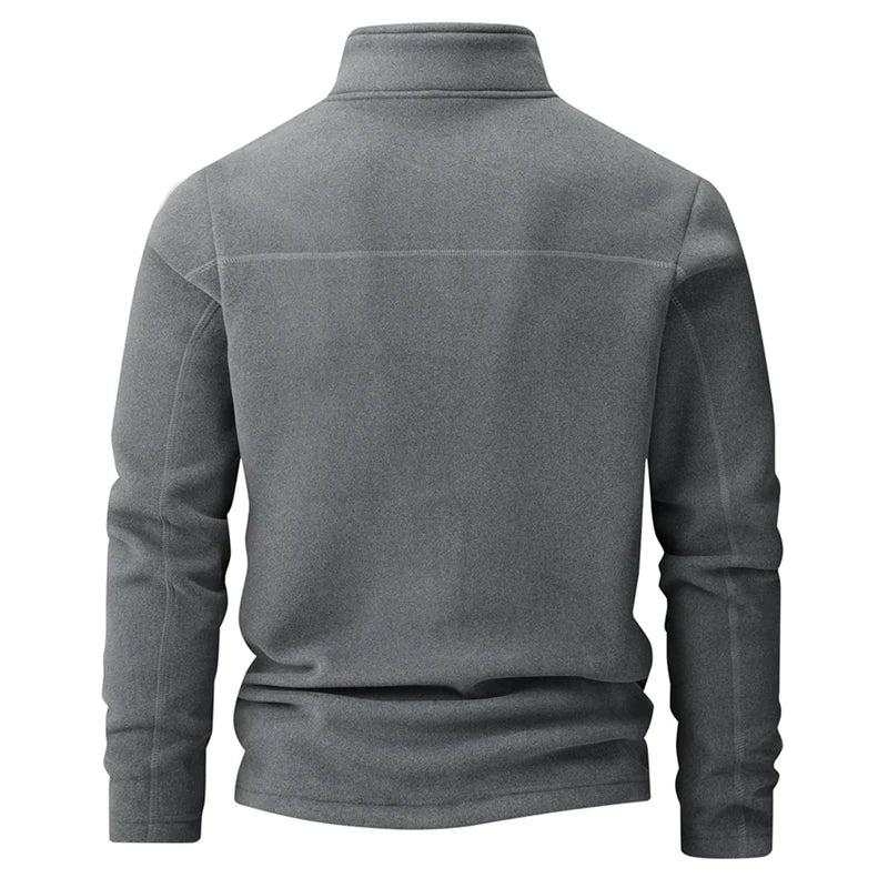 Polar Fleece Stand-up Collar Half-zipper L-9XL Large Size Outdoor Shirts & Tops  