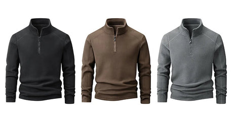 Polar Fleece Stand-up Collar Half-zipper L-9XL Large Size Outdoor Shirts & Tops  