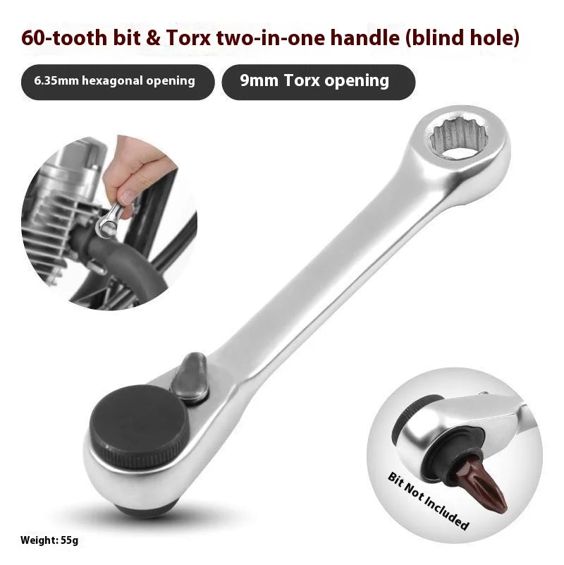 Quick Release Hex Head & Socket 1/4 inch Double Ended Ratchet tools  