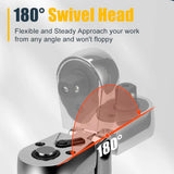 Ratchet Set 1/4" 3/8" 1/2" Drive 180° Adjustable Swivel Head tools  