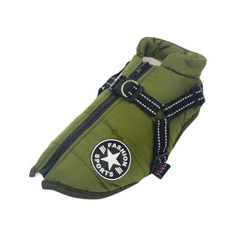 S-5XL Warm Winter Dog Coat Jacket With Harness Dog Stuff  