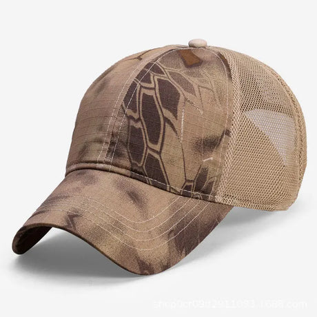 Outdoors light & thin Camo vented Caps tactical caps BushLine khaki head 55-60cm 