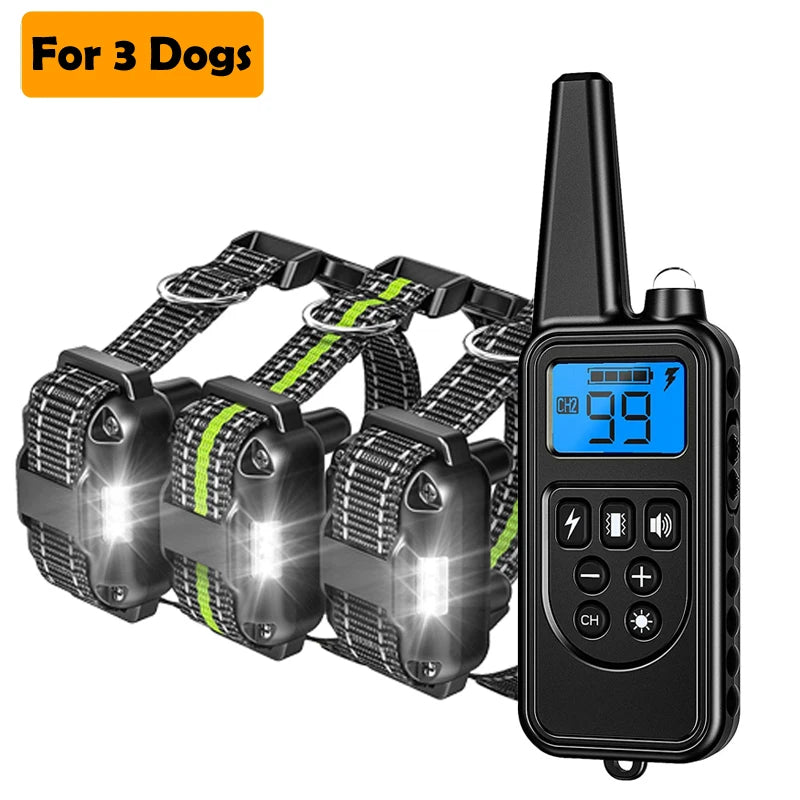 Rechargeable Dog Training & Anti-Bark Collar 800m