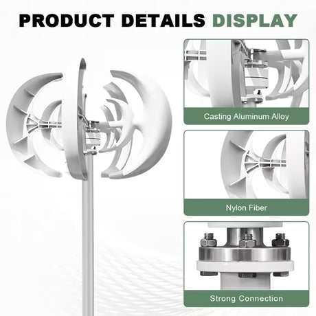 SR Series 1kW, 2kW & 3kW Vetical Wind Turbine Wind Power Vertical  