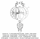 SR Series 1kW, 2kW & 3kW Vetical Wind Turbine Wind Power Vertical  