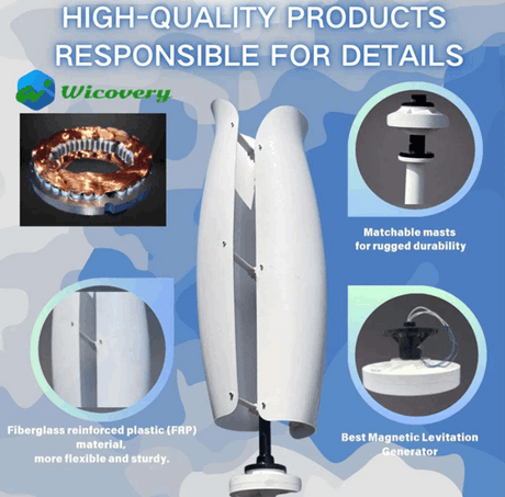 ST-10kW, 15kW & 20kW Vertical Tulip Wind Turbine 12V 24V 48V Wind Power Vertical  
