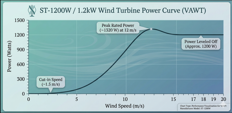 ST-1200W Tulip Wind Turbine 12-24-48V Off-Grid Power   