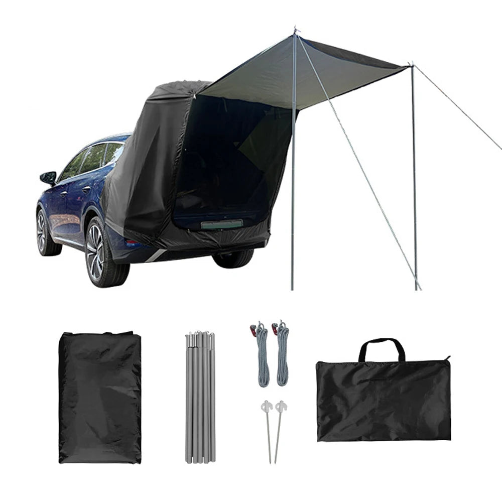 SUV 4x4 Canopy Rear Extension Tent Sun Rain-Proof Car Rear Tent Camping Equipment  