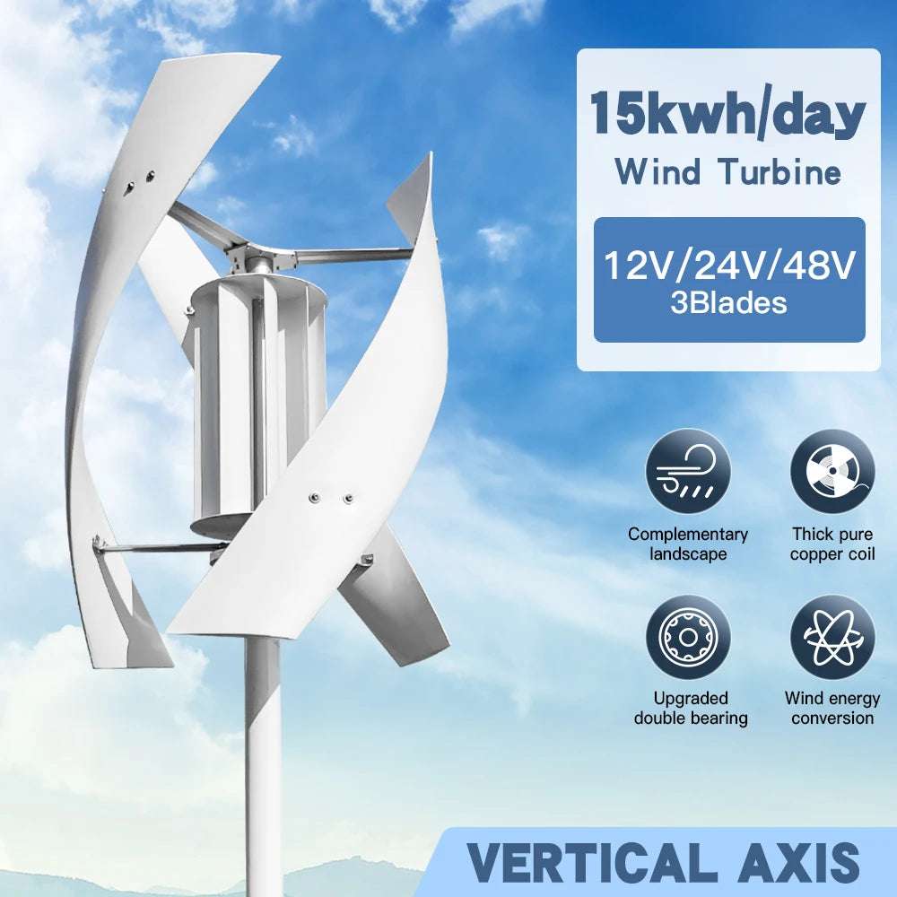 SX Series 5Kw & 10Kw Wind Turbine Hybrid with MPPT with Wi-Fi Controller Wind Power Vertical  