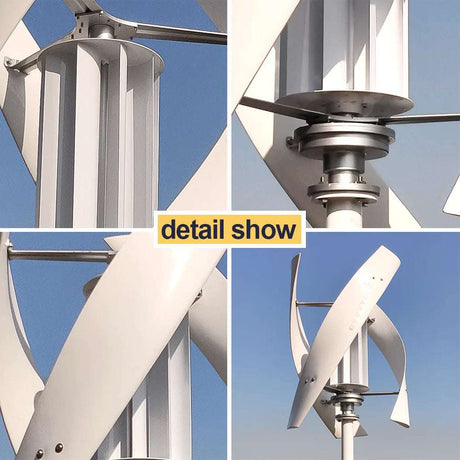 SX Series 5Kw & 10Kw Wind Turbine Hybrid with MPPT with Wi-Fi Controller Wind Power Vertical  