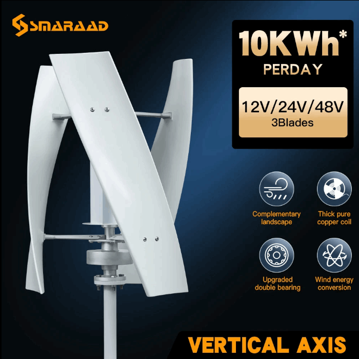 SX2-2000 2Kw Vertical Axis Wind Turbine | Off-Grid Power Wind Power  