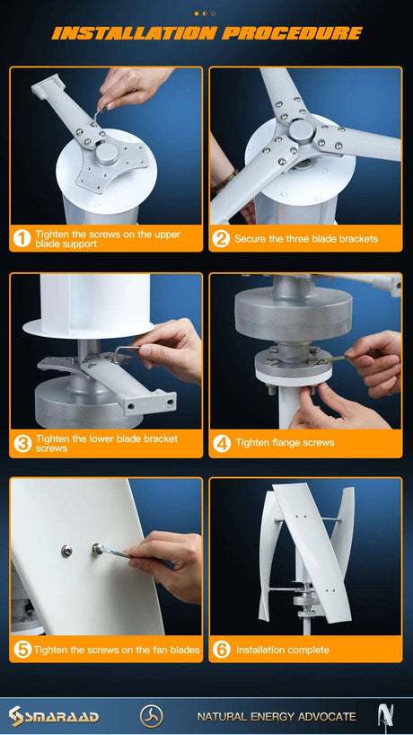 SX2-2000 2Kw Vertical Axis Wind Turbine | Off-Grid Power Wind Power  