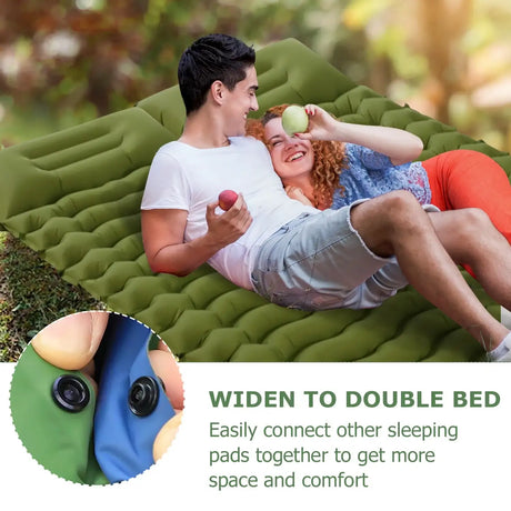 Single Camping Mattress Ultralight Inflatable Built-in Air Pump outdoor equipment  