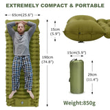 Single Camping Mattress Ultralight Inflatable Built-in Air Pump outdoor equipment  
