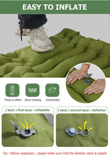Single Camping Mattress Ultralight Inflatable Built-in Air Pump outdoor equipment  