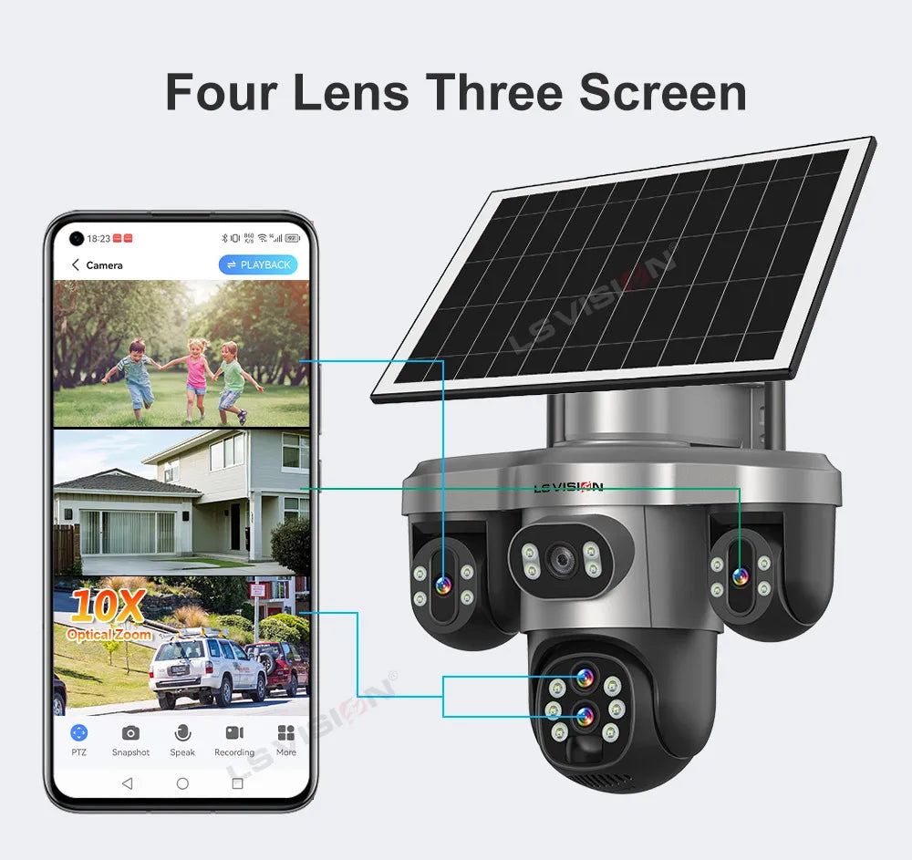 Solar Security Camera WI-FI Auto Tracking Security & Safety  