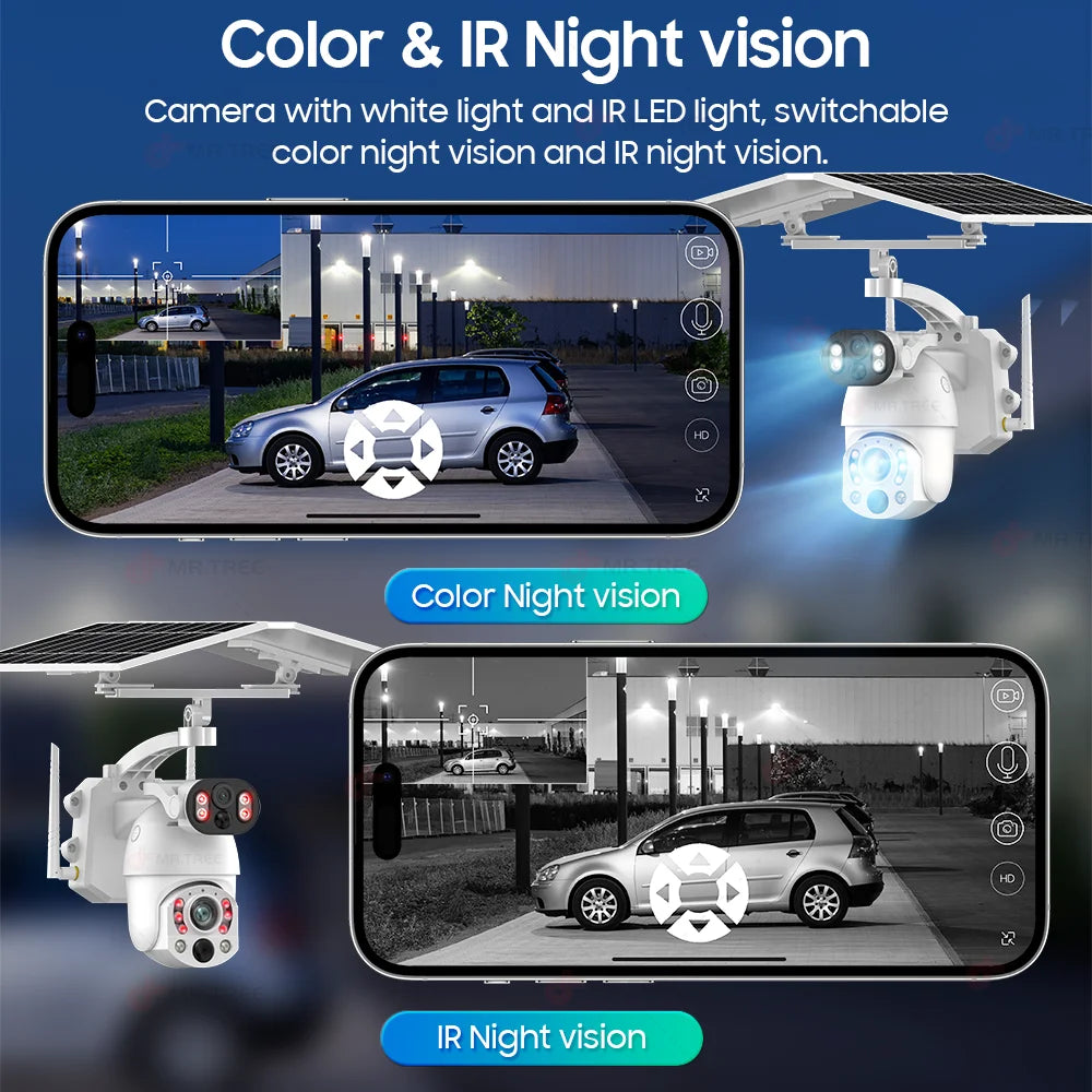 Solar Security Camera WIFI Human Tracking 50X Optical Zoom security systems  