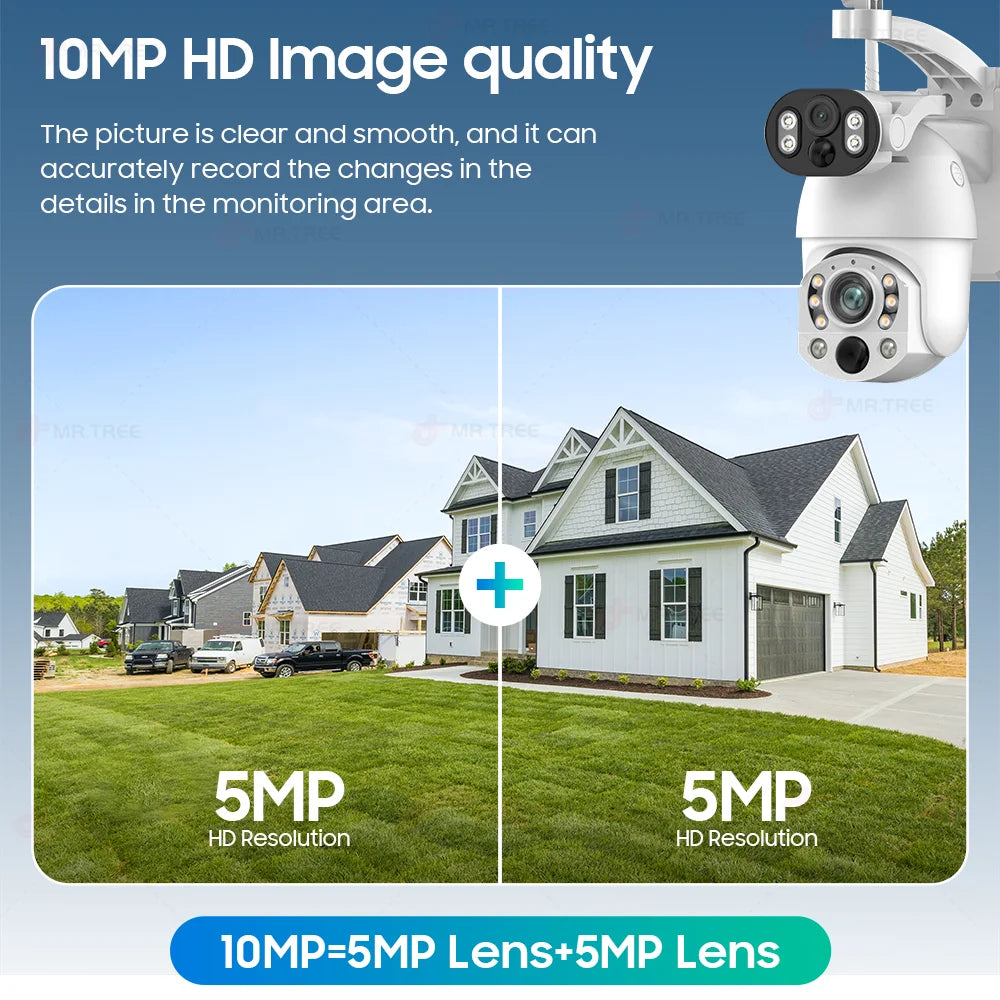 Solar Security Camera WIFI Human Tracking 50X Optical Zoom security systems  