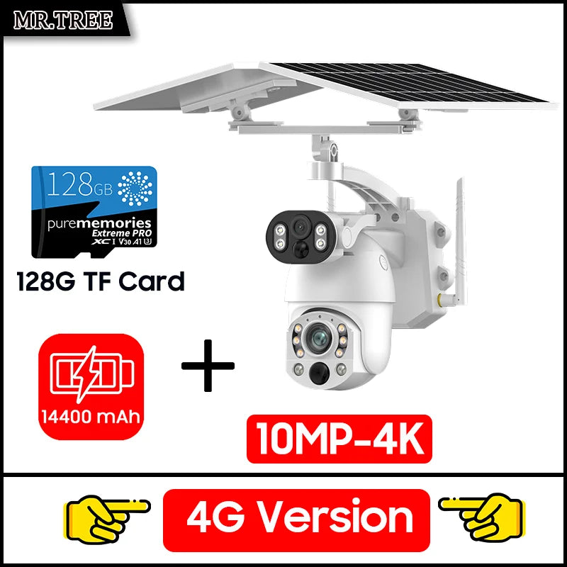 Solar Security Camera WIFI Human Tracking 50X Optical Zoom security systems  