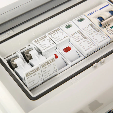 Solar photovoltaic PV Combiner Box With Lightning Protection 2 in 1 out electrical supplys  