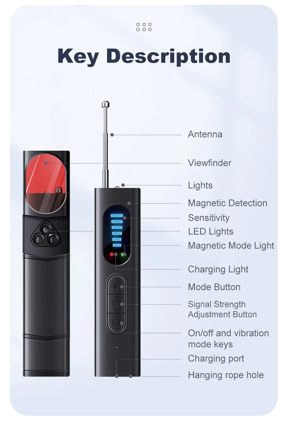 T15 Anti Spy Anti Disturb Hidden Camera Detector Bug Sweep Security & Safety  