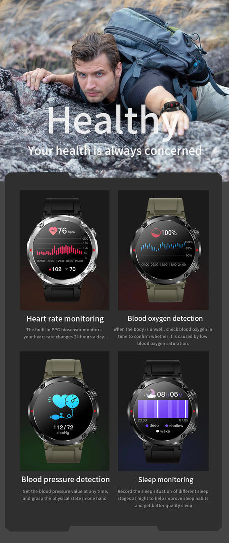 T30 Smart Watch AMOLED Display Outdoor Bluetooth Watchs  