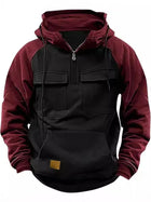 Tactical Half-Zip Workwear Hoodie, Multi-Pocket outdoor equipment  