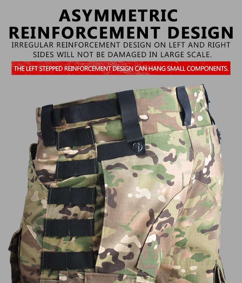 Tactical Uniform Pants and Shirt with Pads Outdoor Clothing  