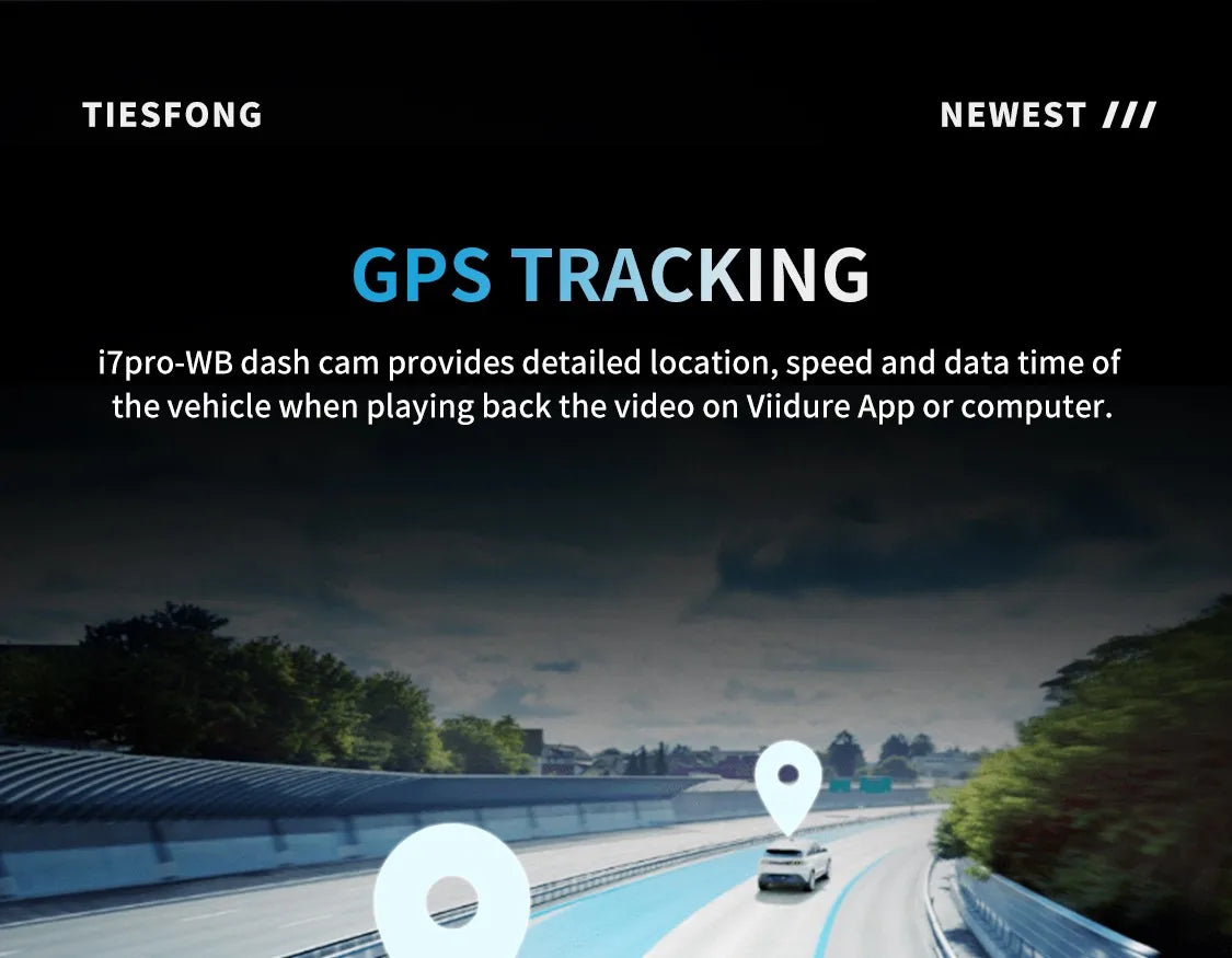 TiESFONG i7pro 360° Dash Camera Surveillance 24H Monitoring Smart Technology  