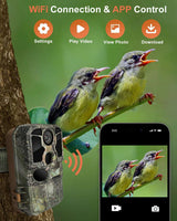 Trail Camera Wi-Fi 4K 48MP Night Vision 0.05s Motion Activated Security Cameras  